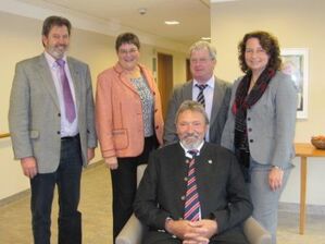 Bernd Zauner, Christel Engelhard, Hans Sarcher, Ruth Müller, Arno Wolf (sitzend)