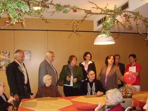 Die SPD-Delegation zu Besuch im BRK-Seniorenheim Sankt Vinzenz.
