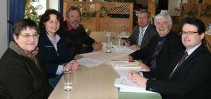 SPD-Fraktion (Engelhard, Müller, Wolf, Sarcher) mit den Landkreis-Vertretern Albrecht Alram und Gerhrard Brandstetter