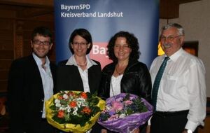 Die Spitze der Kreisvorstandschaft der SPD im Landkreis Landshut